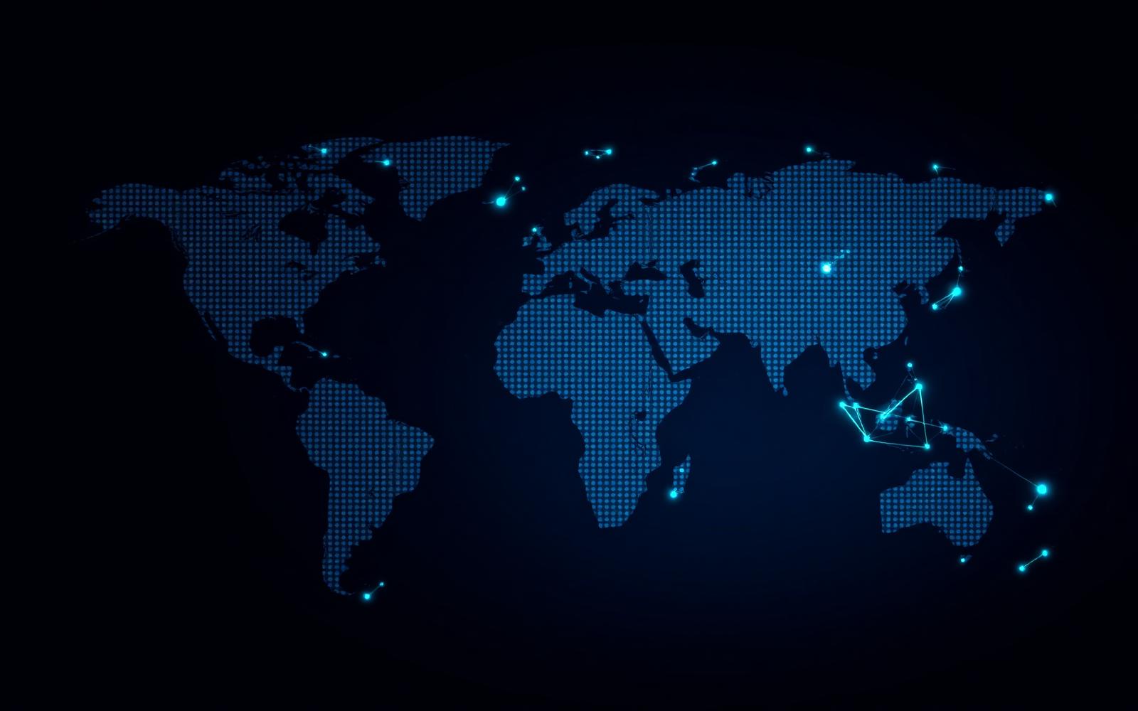 Global network of connected business locations